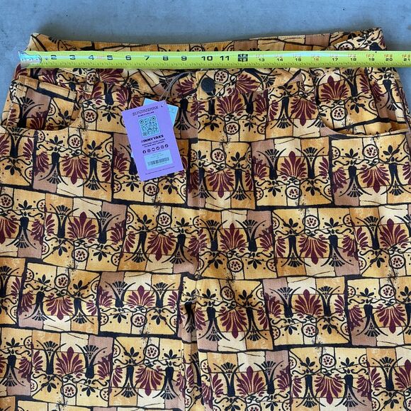 Lucy & Yak Jeans Size W40 / US 16 Organic Yellow BOHO Billie Print High Waist - Picture 8 of 12